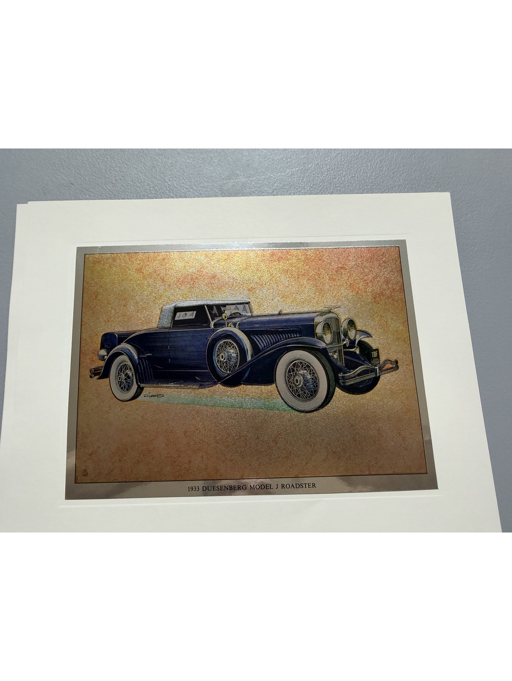 1933 Duesenberg Model J Roadster Illustrated Print